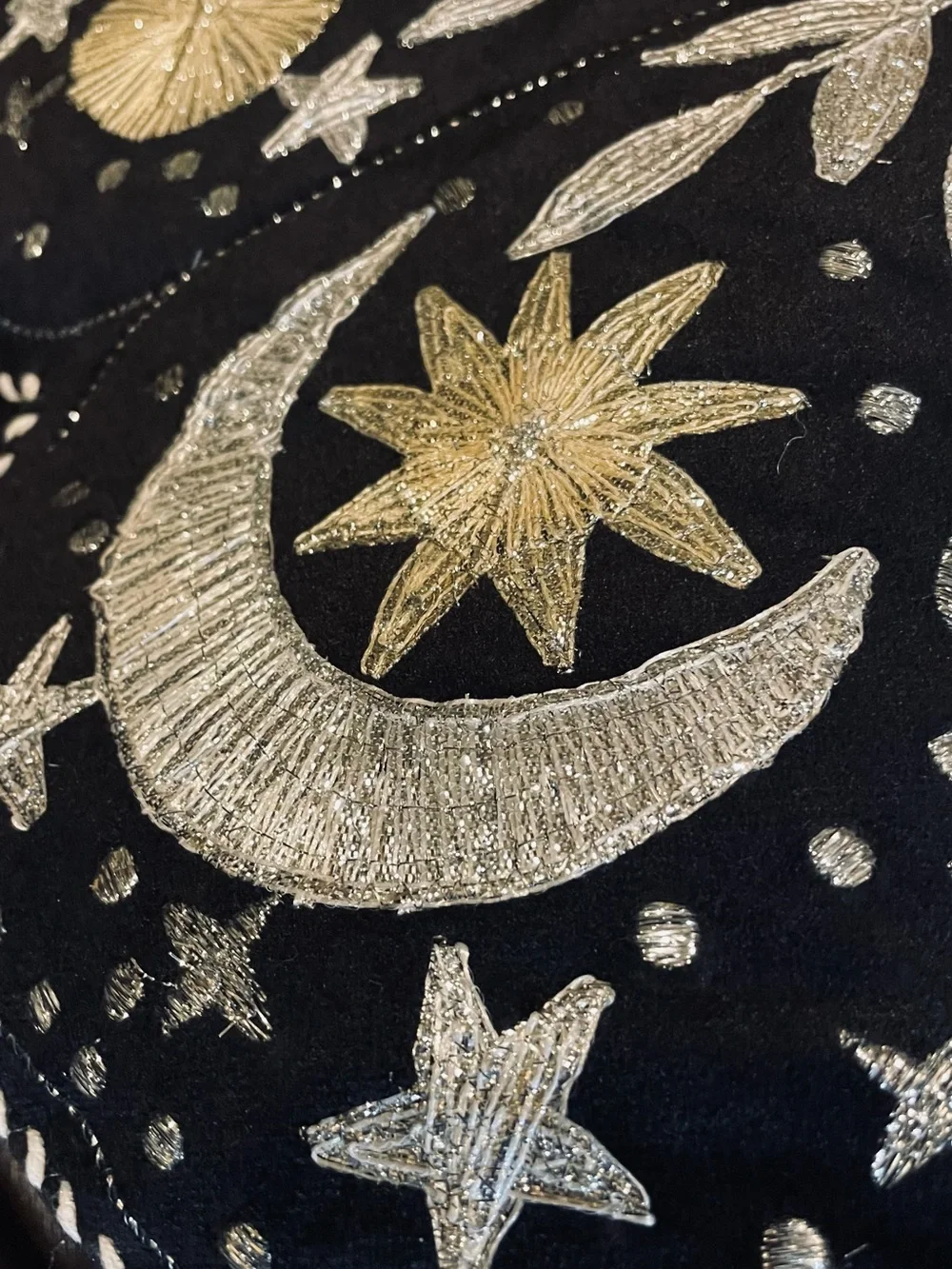 CYNTHIA ROWLEY NWT Butterfly Shaped Embroidered Celestial Accent Throw Pillow